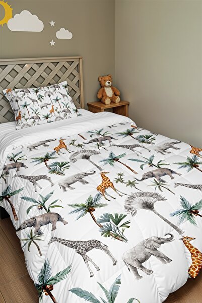 EVPANYA Πάπλωμα και μαξιλαροθήκη με σχέδιο Nature Diary