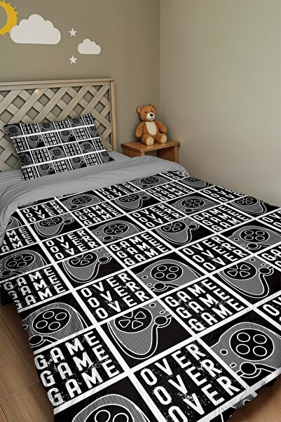 EVPANYA لحاف وغطاء وسادة مفرد بنمط نهاية اللعبة