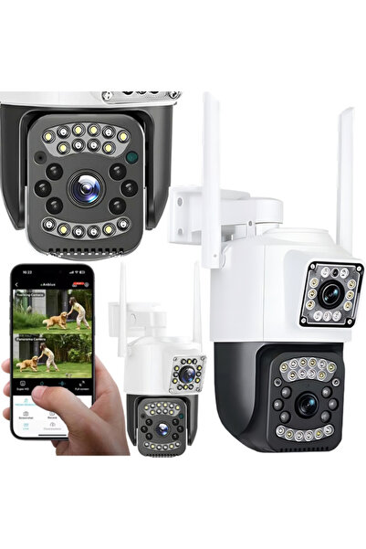 verk group Εξωτερική κάμερα παρακολούθησης 4G WiFi διπλού φακού, περιστρεφόμε...