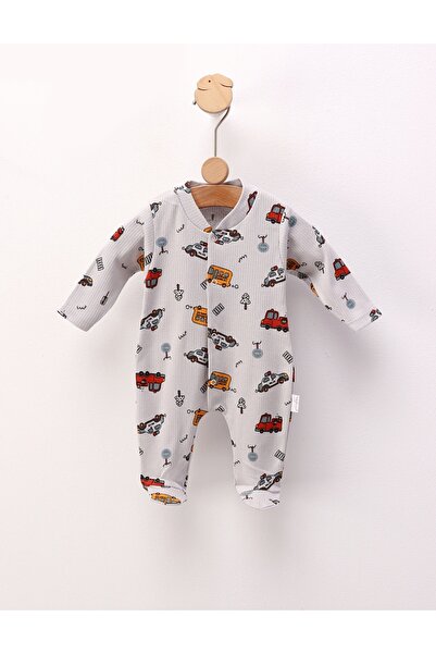 MiniKids Ολόσωμη φόρμα City Cars, γκρι μοντέλο