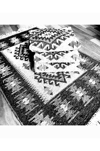 OMS Set of 4 traditional grey rugs E 60 x 90 cm