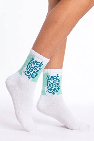 Esinti Calligraphy Themed Cotton Socks Colorful Women's Men's Teen College So...