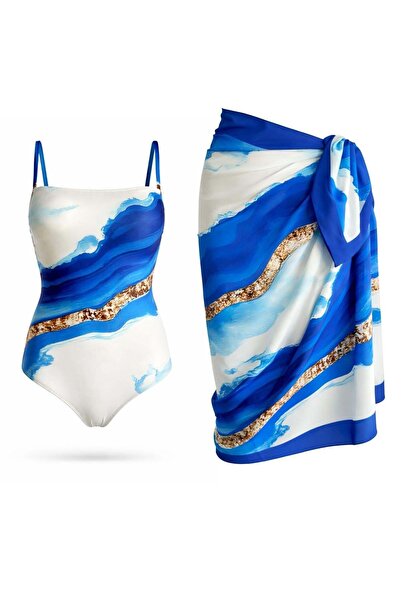 SAILOR moda Costum de baie Pareo Star fără bretele