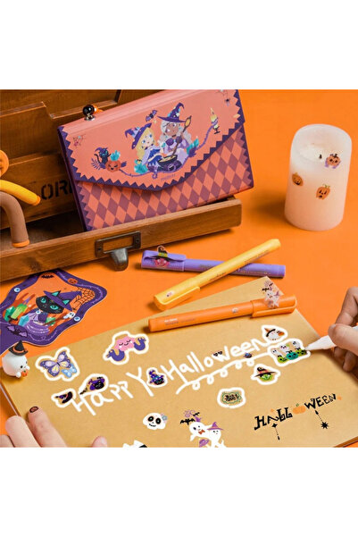 Mideer Σετ Αξεσουάρ Χάλογουιν Mideer, Φωσφορίζοντα Τατουάζ και Αυτοκόλλητα Νυ...