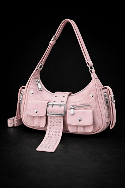 mothers dream حقيبة كتف عصرية متعددة الجيوب بمشبك للإطلالات الجريئة اليومية