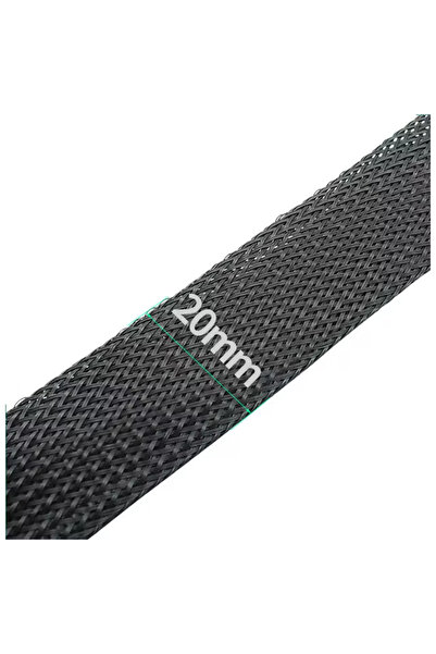 OEM Black PET sleeve for cable protection, 20mm
