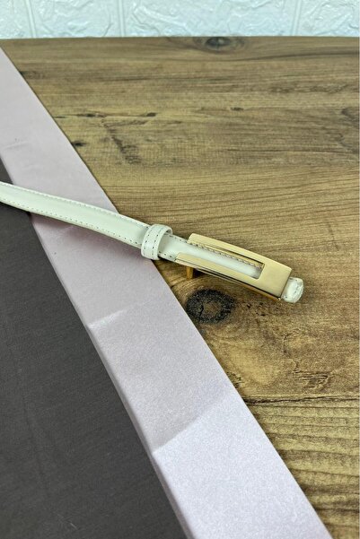 Paşala Leather Γυναικεία ζώνη από γνήσιο δέρμα, μπεζ χρυσό, με πόρπη σε σχήμα...