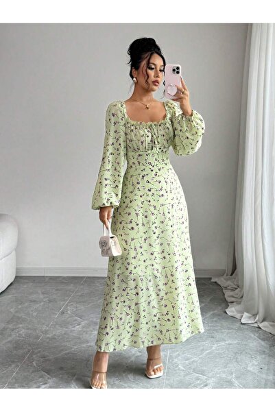 Iuliashop Rochie lungă Camila Vernil cu imprimeu floral violet - M