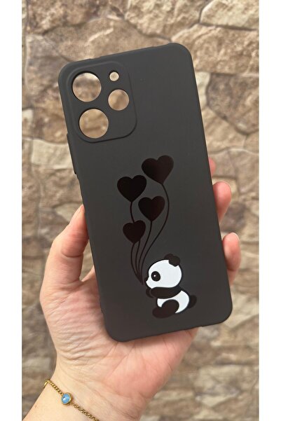 Vip Case Redmi 12 Uyumlu Kalpli Panda Desenli Silikon Darbe Emici Klasik Koru...