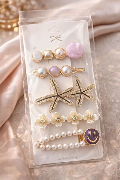 Accessories Σετ πολυτελών αγκράφων Hei Luna Pearl & Star