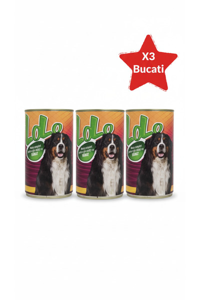 LOLO Κονσέρβες για ενήλικους σκύλους με ζεστά κρέατα 1240 γρ. - 3 τεμάχια