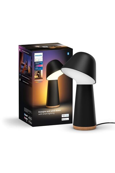 Philips Hue Twilight Beyaz ve Renkli Ambiyans Masa Lambası, Siyah - 25.000 Sa...