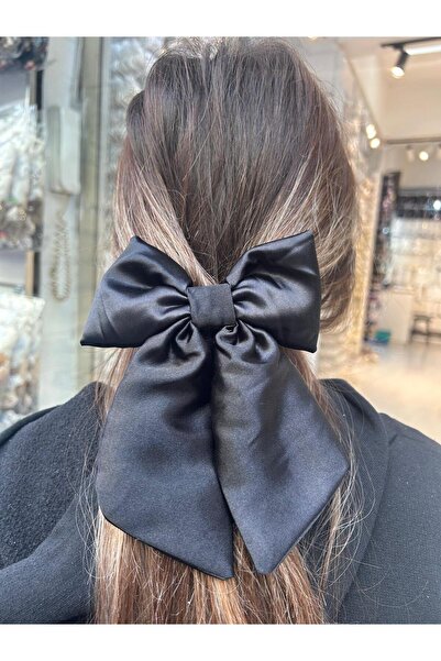 Hayalperest Γυναικεία φουρκέτα με μεγάλο λευκό σατέν φιόγκο - Κλιπ μαλλιών σε...