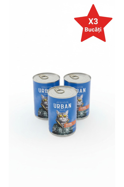 Urban Κονσέρβα για ενήλικες γάτες με μείγμα πουλερικών, μοσχαριού και λαχανικ...
