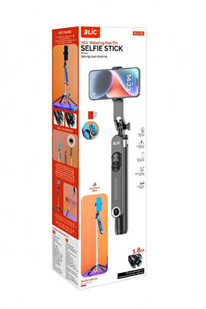 Blic BLT-42 Selfie Tripod | Alüminyum Gövde | Çok Fonksiyonlu Kumanda