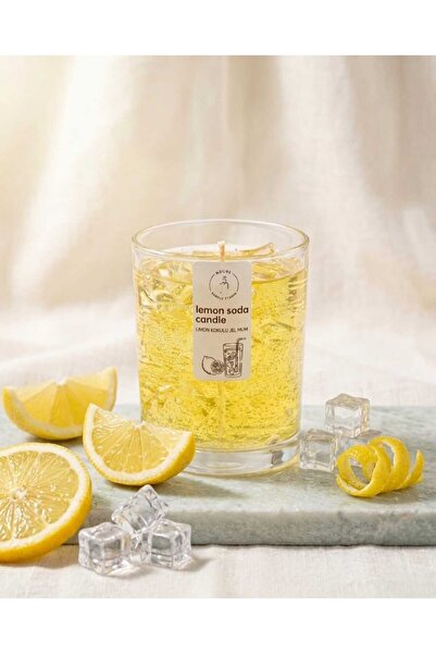 Noure Candle Studio Lemon Soda Limon Kokulu Limonlu Soda Görünümlü Dekoratif ...
