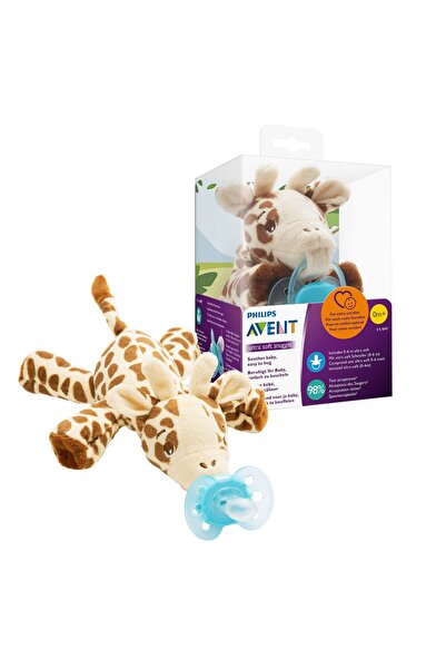 Philips Snuggle Giraffe SCF348/11, Kuscheltier mit Schnuller ultra soft, perf...