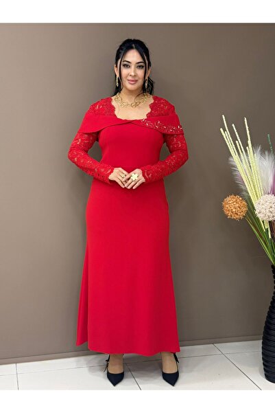 live forever Plus Size Black Lace Sleeve Cap Detail Square Neck Maxi Evening ...