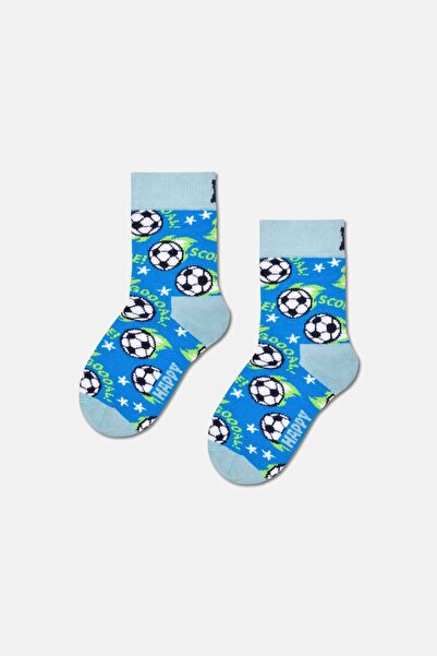 Happy Socks - جوارب للأطفال بتصميم كرة القدم