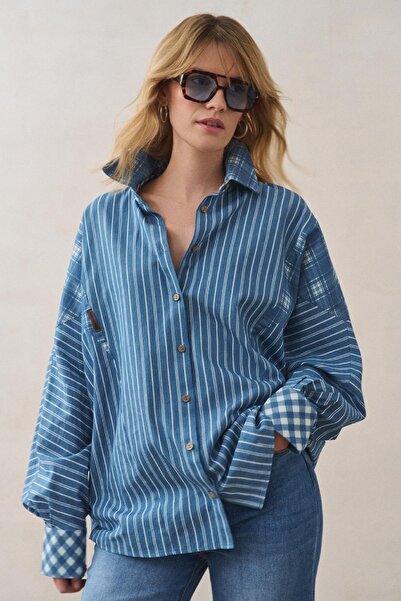 Blue Shadow Cămașă de damă Adila Jeans Universală