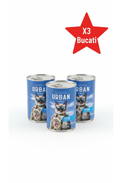 Urban Κονσέρβα για ενήλικες γάτες με σολομό 415 γρ. - 3 τεμάχια