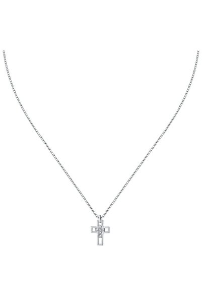 MORELLATO Αλυσίδα τένις, ασήμι 925, επιροδιωμένο, ασημένια κρύσταλλα, μήκος 5...