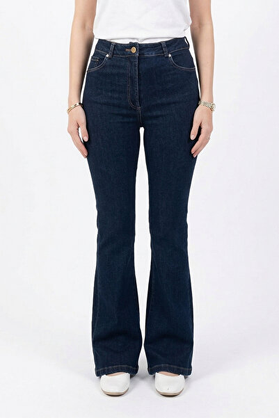 Lale Butik Spanish Style Jean Trousers 16187 Navy Blue