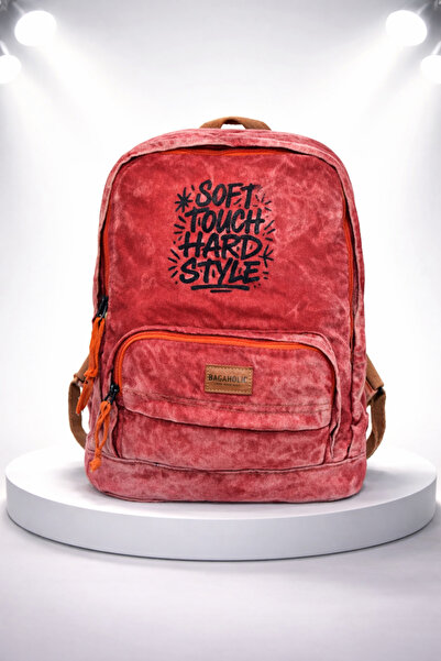 KAFF Με φερμουάρ μπροστά Με τσέπες Design Unisex Vintage Τζιν Σακίδιο πλάτης ...