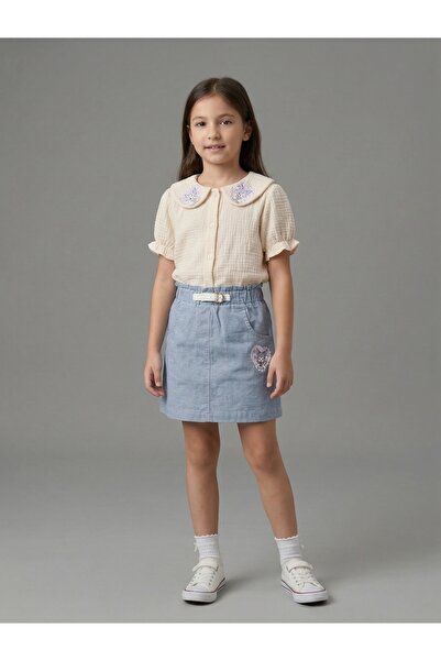 LADY GOLD Κοριτσίστικο Σετ Kuromi 2 τεμαχίων με τζιν φούστα