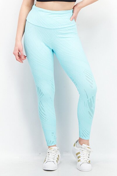 Onzie Women High Rise Textured Leggings, Turquoise