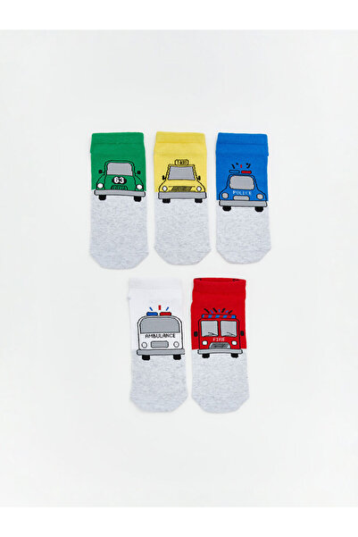 LC Waikiki Mixed Patterned Boys' Booties Socks 5-Piece