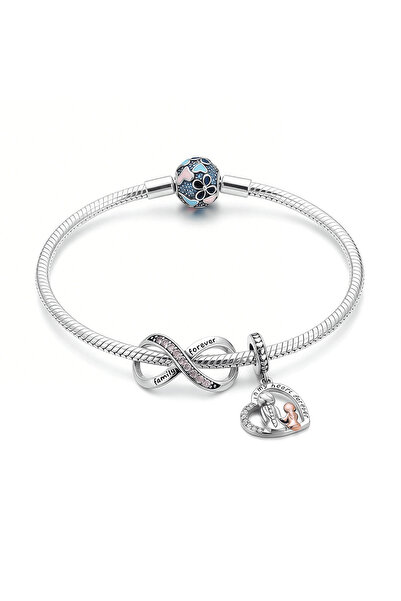 Belora Σετ Βραχιόλια με Γούρια Οικογενειακής Αγάπης 20 εκ.