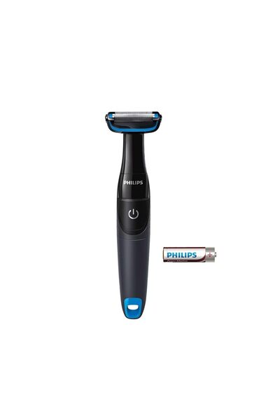 Philips Bodygroom Series 1000 su geçirmez vücut bakım makinesi, pille çalışır...
