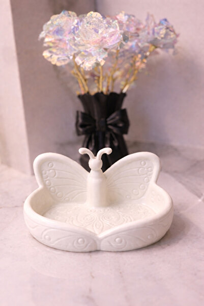 MİR STORE Decorative Organizer Plate with Butterfly Figure |   Jewelry & Acce...