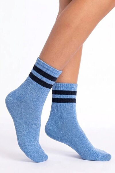 Esinti Γυναικείες κάλτσες μπλε χρώματος με ρίγες Unisex Κάλτσες για εφήβους κ...