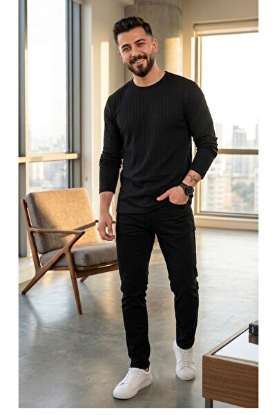 Black project Erkek kaşkorse uzun kollu basic t-shirt body