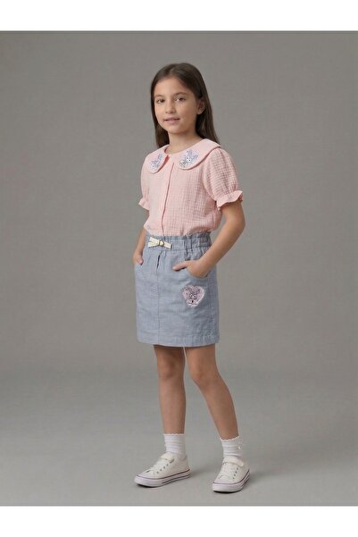 LADY GOLD Κοριτσίστικο Σετ Kuromi 2 τεμαχίων με τζιν φούστα