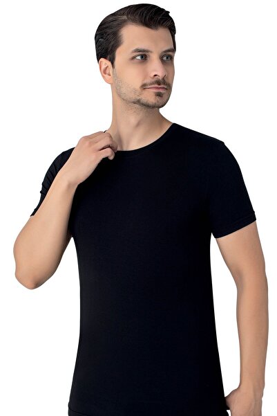 SENFONİ Modal Crew Neck Short Sleeve Men's Undershirt