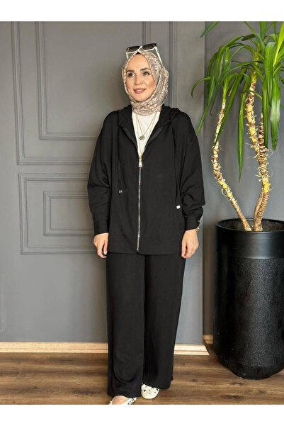 My City 5645 - Κομψό, άνετο, βαμβακερό ύφασμα, γυναικείο σετ με κουκούλα