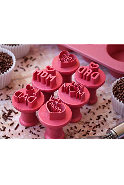 CESTOPİENO Mom and Dad Themed Printing Set 3 cm Dough Sculpting / Cookie / Ce...