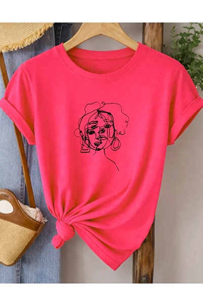Pink Sky Premium Oversize T-Shirt 100% Βαμβάκι Unisex Άνετη Εφαρμογή Τάση Νέα...