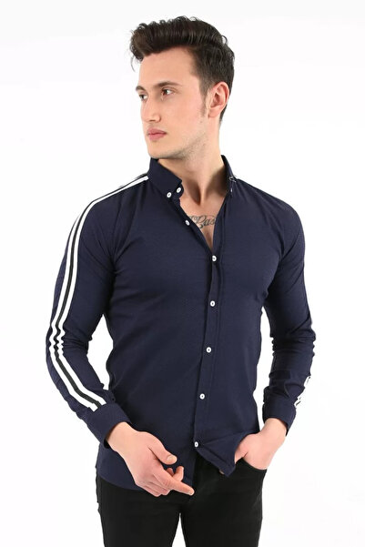 MORADO SE SIENTE PERFECTO Men's Casual Striped Shirt