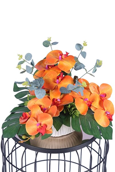 Yapay Çiçek Sitesi Artificial Flower Arrangements in Concrete Flower Pot Mode...