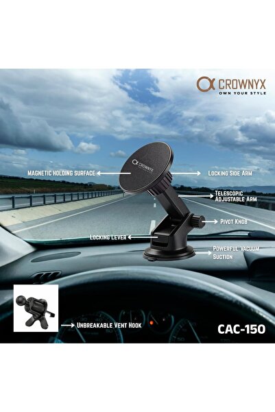 CROWNYX CAC-150 360° Magnetic Car Phone Holder