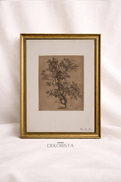 HOME DEKORİSTA Βίντατζ Τραπέζι με σχέδιο δέντρου ΧΩΡΙΣ ΓΥΑΛΙ, για διακοσμητές...