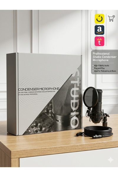 Generic BM-800 Condenser Microphone with Plastic Mesh