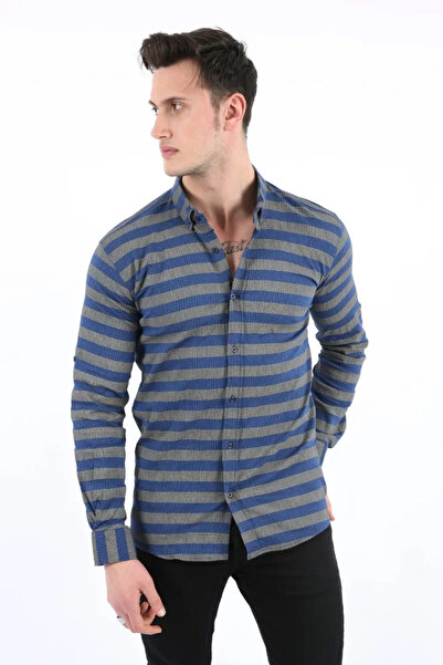 MORADO SE SIENTE PERFECTO Men's Casual Striped Full Stretch Fabric Shirt