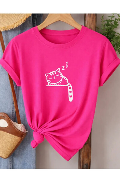 Pink Sky Premium Oversize T-Shirt 100% Βαμβάκι Unisex Άνετη Εφαρμογή Τάση Νέα...