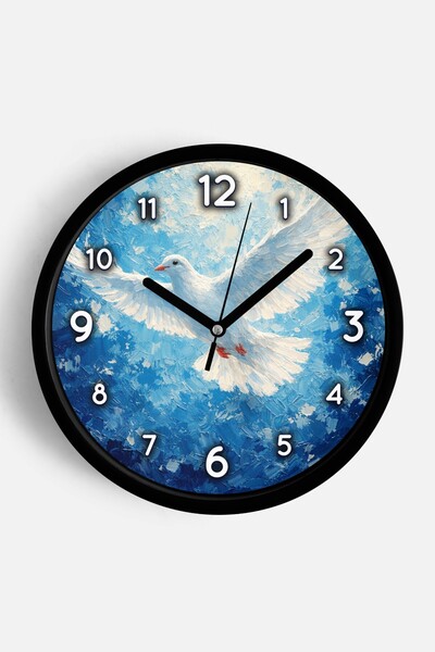 JHAAR Ρολόι τοίχου με σχέδιο ελαιογραφίας – Καλλιτεχνικό, αφηρημένο, μποέμ κα...