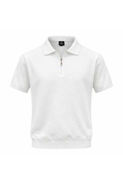 CLASSİCS MEN Ανδρικό πλεκτό μπλουζάκι Turbulance με γιακά πόλο, κοντό μανίκι ...